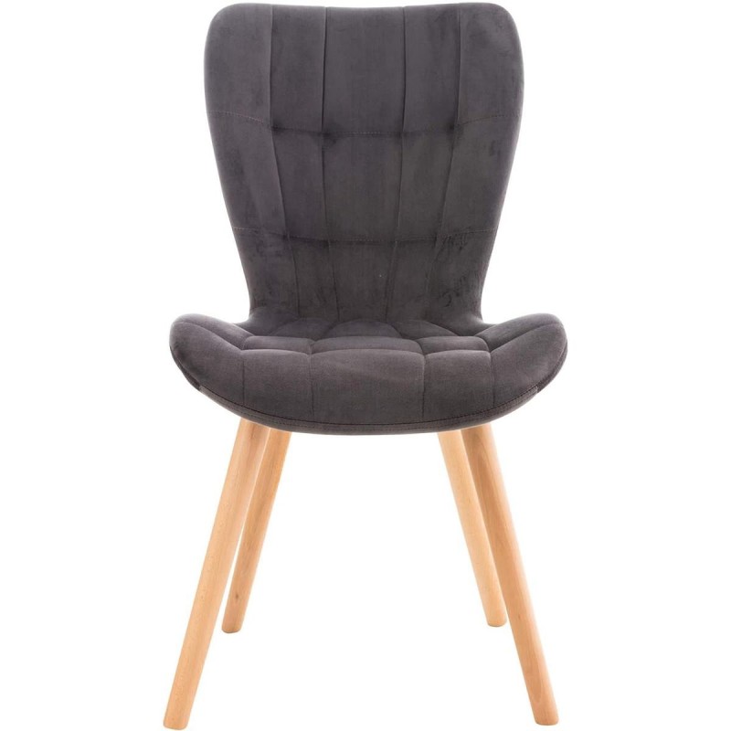 Silla de Confidente ELGAR TERCIOPELO en color Negro