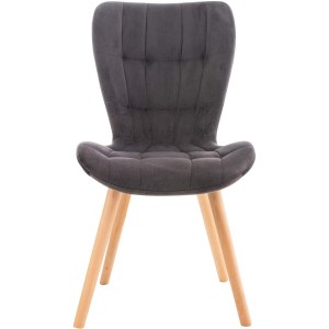 Silla de Confidente ELGAR TERCIOPELO en color Negro