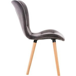 Silla de Confidente ELGAR TERCIOPELO en color Negro