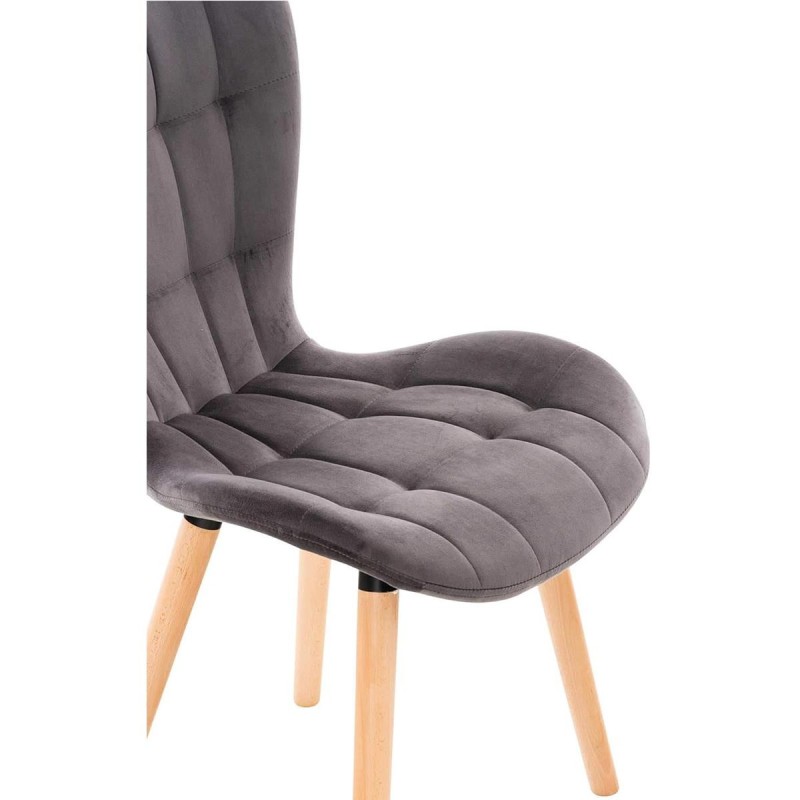Silla de Confidente ELGAR TERCIOPELO en color Negro