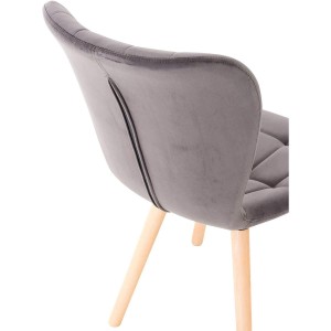 Silla de Confidente ELGAR TERCIOPELO en color Negro