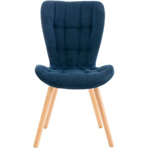 Silla de Confidente ELGAR TERCIOPELO en color Negro