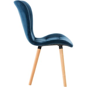 Silla de Confidente ELGAR TERCIOPELO en color Negro