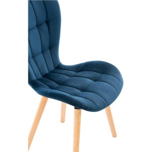 Silla de Confidente ELGAR TERCIOPELO en color Negro
