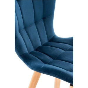 Silla de Confidente ELGAR TERCIOPELO en color Negro