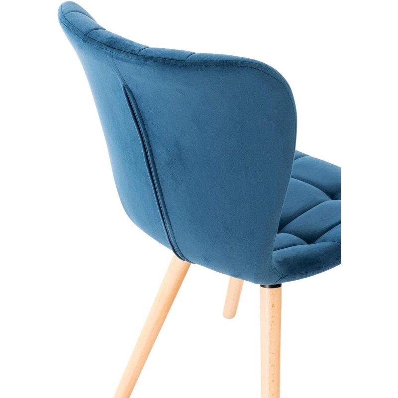 Silla de Confidente ELGAR TERCIOPELO en color Negro