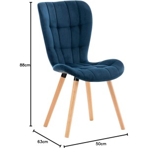 Silla de Confidente ELGAR TERCIOPELO en color Negro