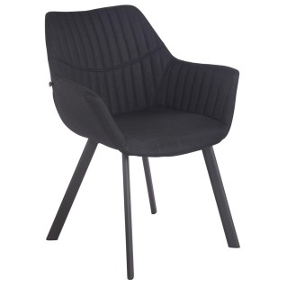 Silla de Confidente MIGLIA TELA color Negro