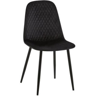 Lote de 4 sillas de Confidente DOGMA, en terciopelo color negro 2