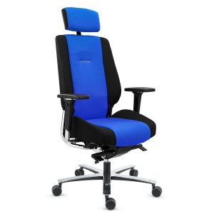 Silla de oficina ergonómica 24 horas, material viscoelástico, negro