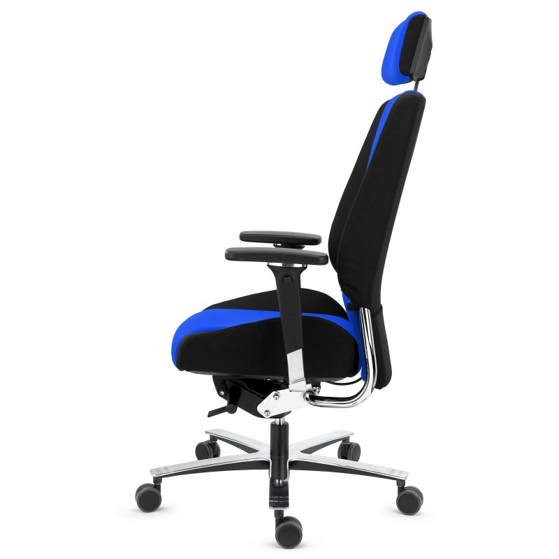 Silla de oficina ergonómica 24 horas, material viscoelástico, negro
