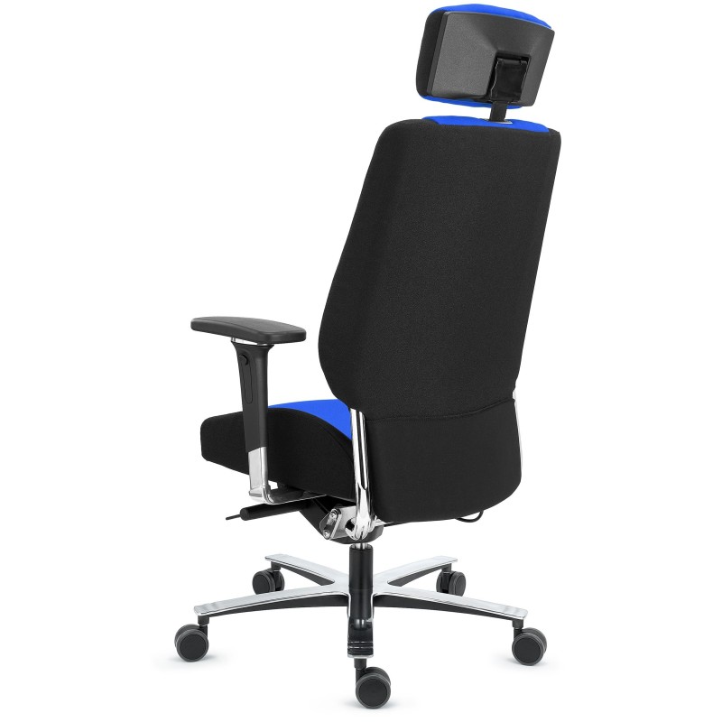 Silla de oficina ergonómica 24 horas, material viscoelástico, negro
