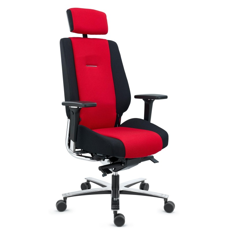 Silla de oficina ergonómica 24 horas, material viscoelástico, negro