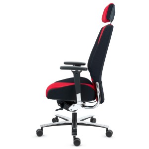 Silla de oficina ergonómica 24 horas, material viscoelástico, negro