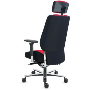 Silla de oficina ergonómica 24 horas, material viscoelástico, negro