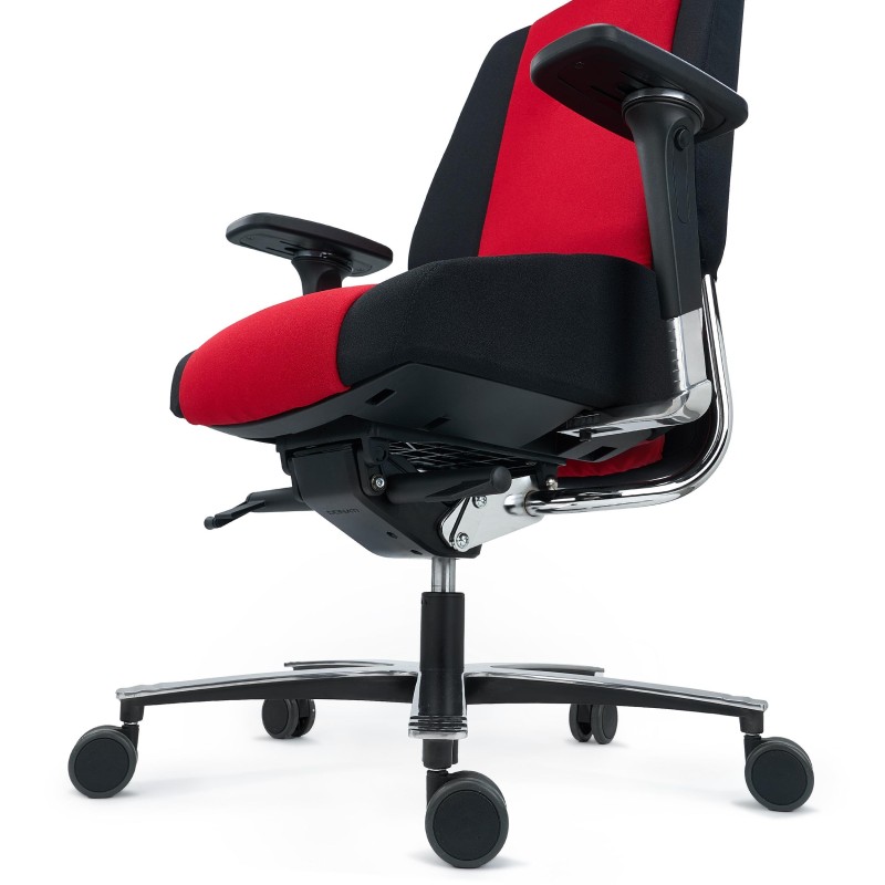 Silla de oficina ergonómica 24 horas, material viscoelástico, negro