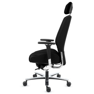 Silla de oficina ergonómica 24 horas, material viscoelástico, negro 2