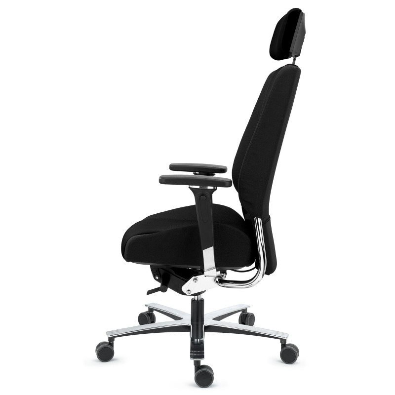 Silla de oficina ergonómica 24 horas, material viscoelástico, negro