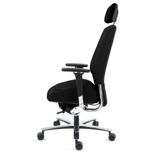 Silla de oficina ergonómica 24 horas, material viscoelástico, negro