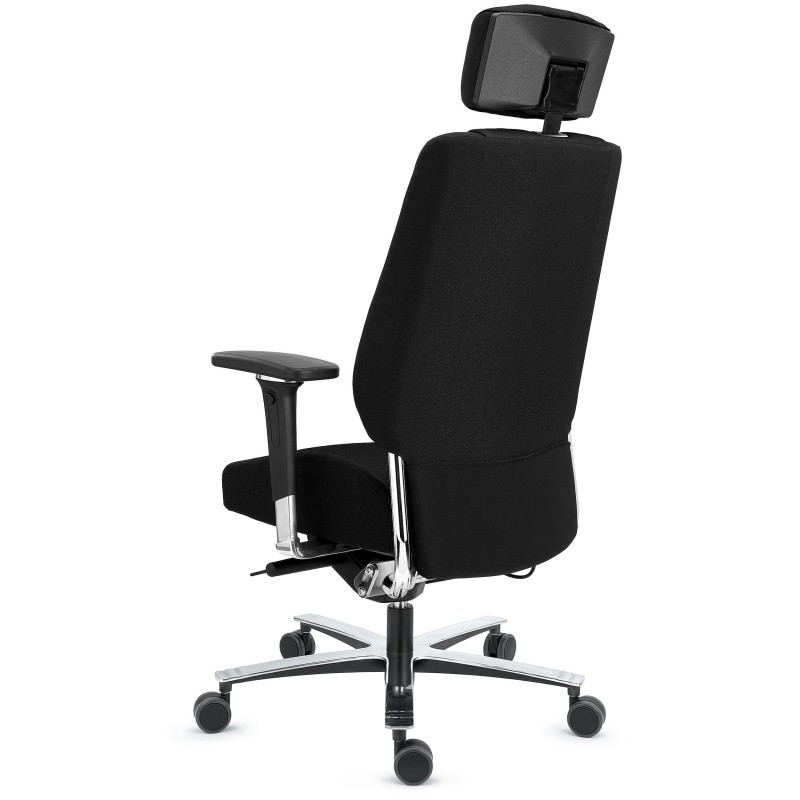 Silla de oficina ergonómica 24 horas, material viscoelástico, negro