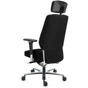 Silla de oficina ergonómica 24 horas, material viscoelástico, negro
