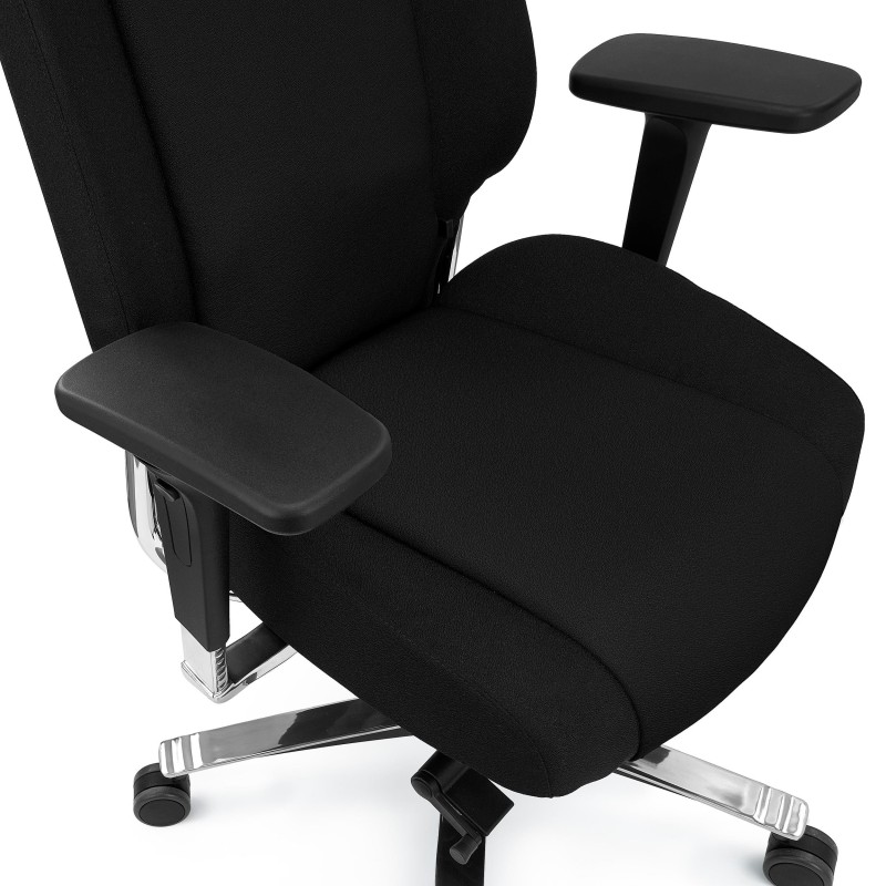 Silla de oficina ergonómica 24 horas, material viscoelástico, negro