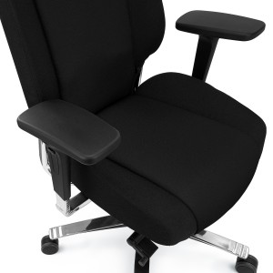Silla de oficina ergonómica 24 horas, material viscoelástico, negro