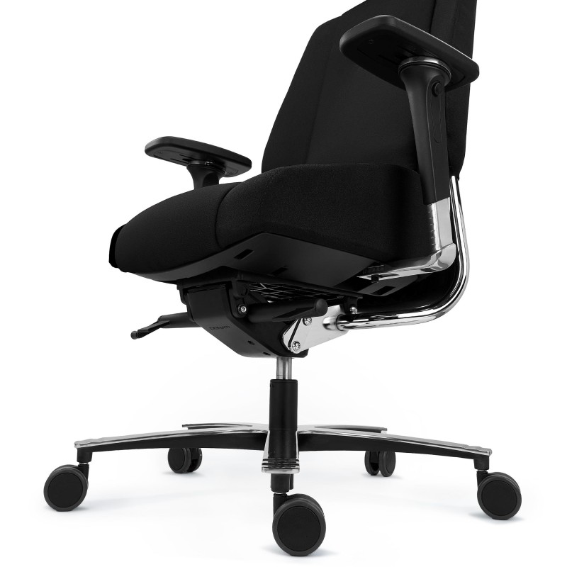 Silla de oficina ergonómica 24 horas, material viscoelástico, negro