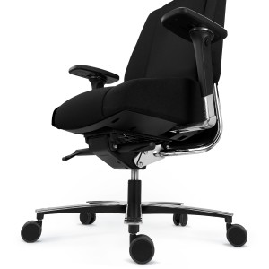 Silla de oficina ergonómica 24 horas, material viscoelástico, negro