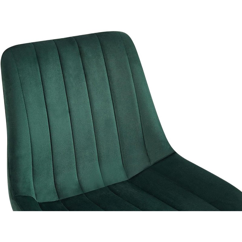 Lote de 2 Sillas de Confidente ZEFIR, Patas Metálicas, en Terciopelo color Negro