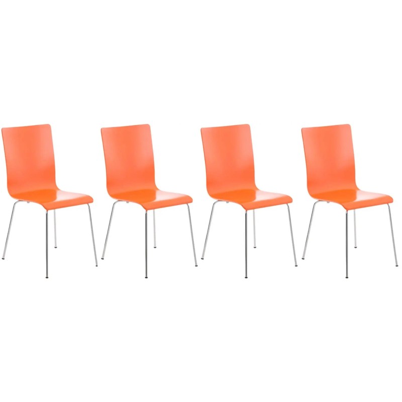 Lote de 4 sillas de Confidente PERE, en madera color negro