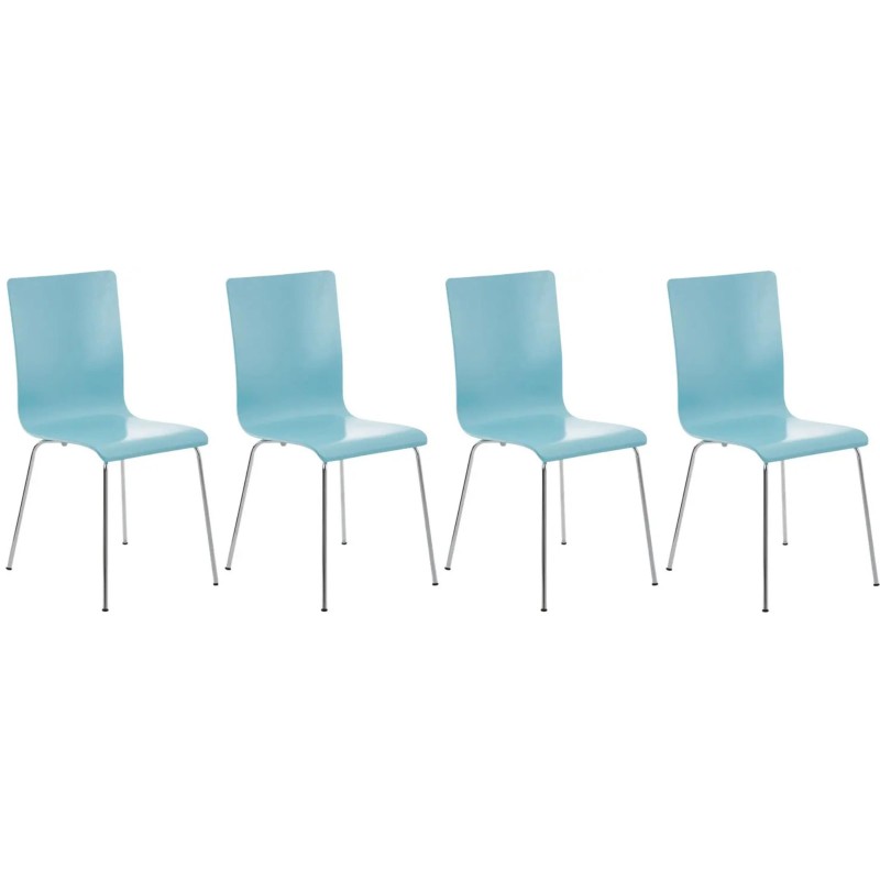 Lote de 4 sillas de Confidente PERE, en madera color negro