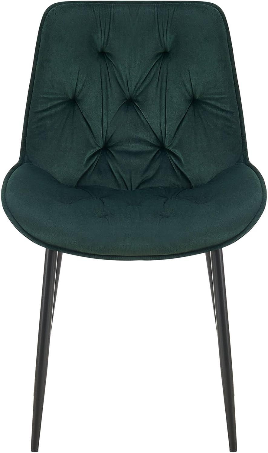 Silla de Confidente GRACE, Estructura Metálica Negra, en Terciopelo color Negro