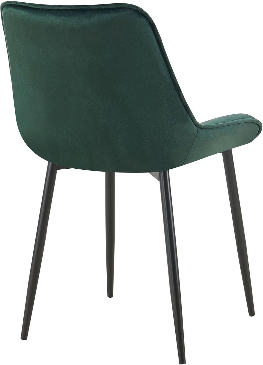 Silla de Confidente GRACE, Estructura Metálica Negra, en Terciopelo color Negro