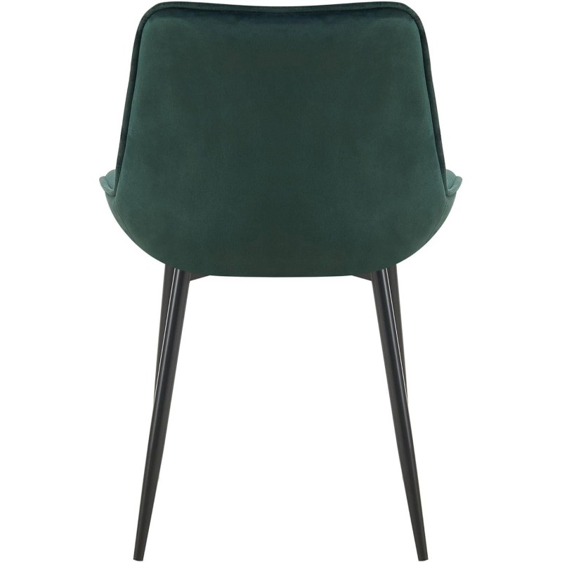 Silla de Confidente GRACE, en terciopelo color negro