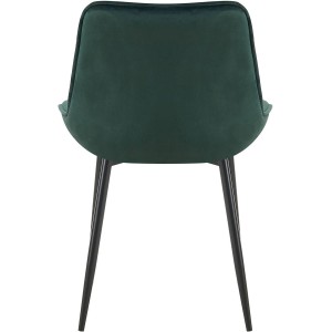 Silla de Confidente GRACE, en terciopelo color negro