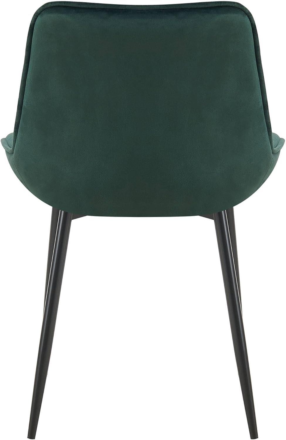 Silla de Confidente GRACE, Estructura Metálica Negra, en Terciopelo color Negro