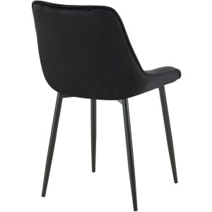 Silla de Confidente GRACE, en terciopelo color negro