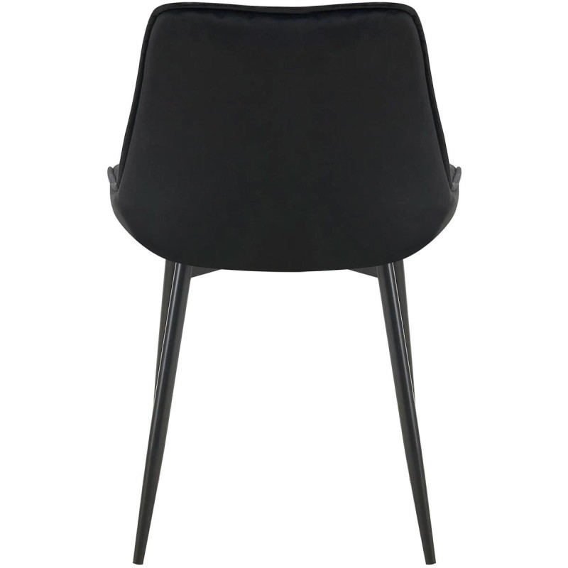Silla de Confidente GRACE, en terciopelo color negro