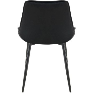 Silla de Confidente GRACE, en terciopelo color negro