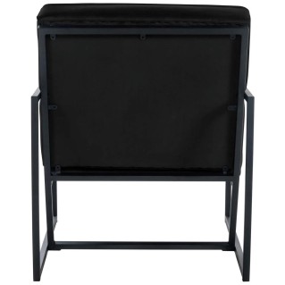 Silla de Confidente AKEMI, Diseño Exclusivo, en terciopelo color Negro 2