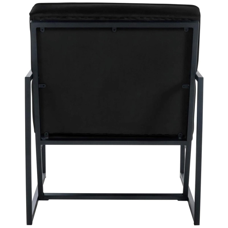 Silla de Confidente AKEMI, Diseño Exclusivo, en terciopelo color Negro