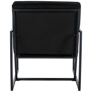 Silla de Confidente AKEMI, Diseño Exclusivo, en terciopelo color Negro