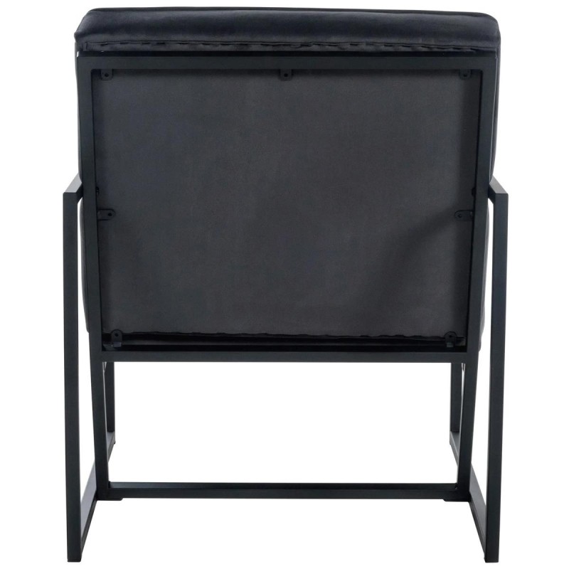 Silla de Confidente AKEMI, Diseño Exclusivo, en terciopelo color Negro