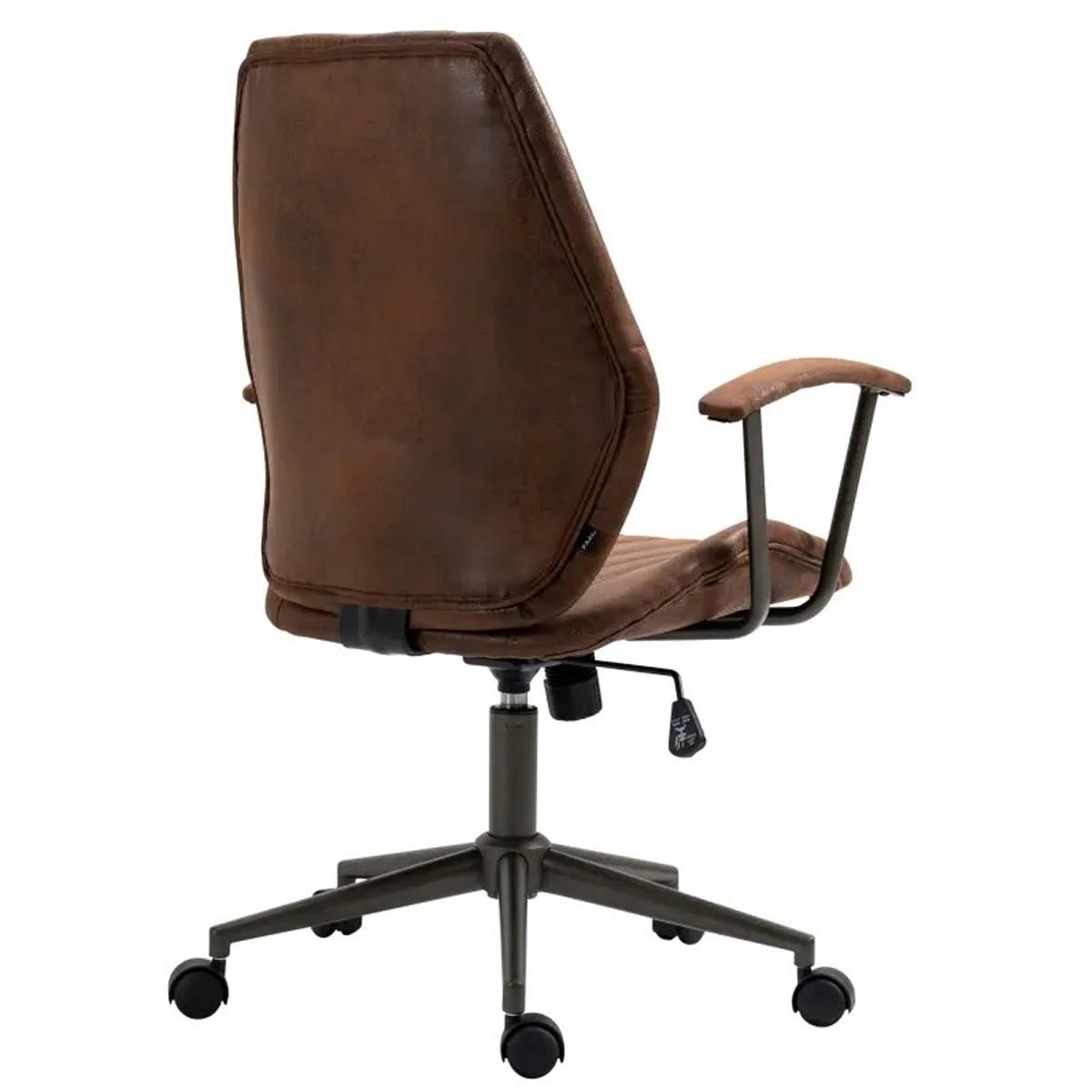 Sillón de Oficina BAKIN, Diseño Exclusivo, Mecanismo Basculante, en Piel Negra