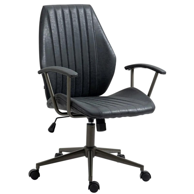 Silla de Oficina BAKIN en Piel Negra