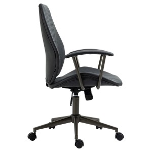 Silla de Oficina BAKIN en Piel Negra