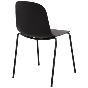 Funcional silla de confidente EMMA en color negro