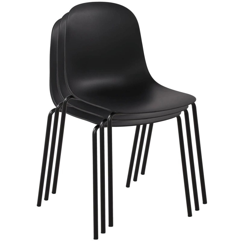 Funcional silla de confidente EMMA en color negro