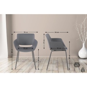 Silla de Confidente RIKO color Negro
